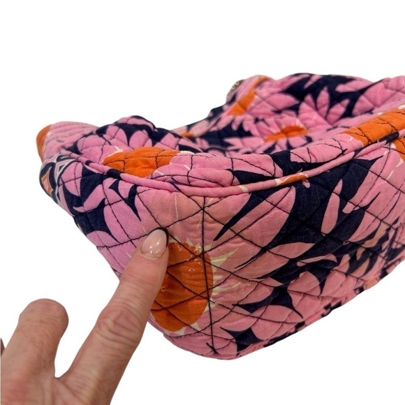 Vera Bradley Reversible Shoulder Bag Loves Me Pink/Navy/Orange USED - Picture 11 of 16